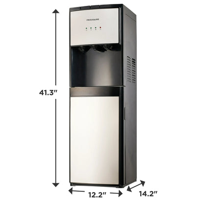 Frigidaire 5‑Gallon Bottom Loading Hot & Cold Water Dispenser – Stainless Steel