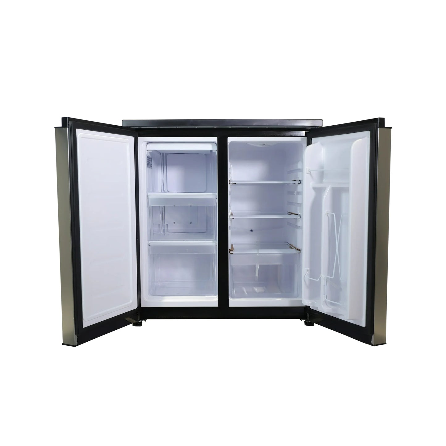 ARCTIC CHEF 5.5 Cu. Ft. Side-by-Side Refrigerator & Freezer – Stainless Steel, Adjustable Shelves