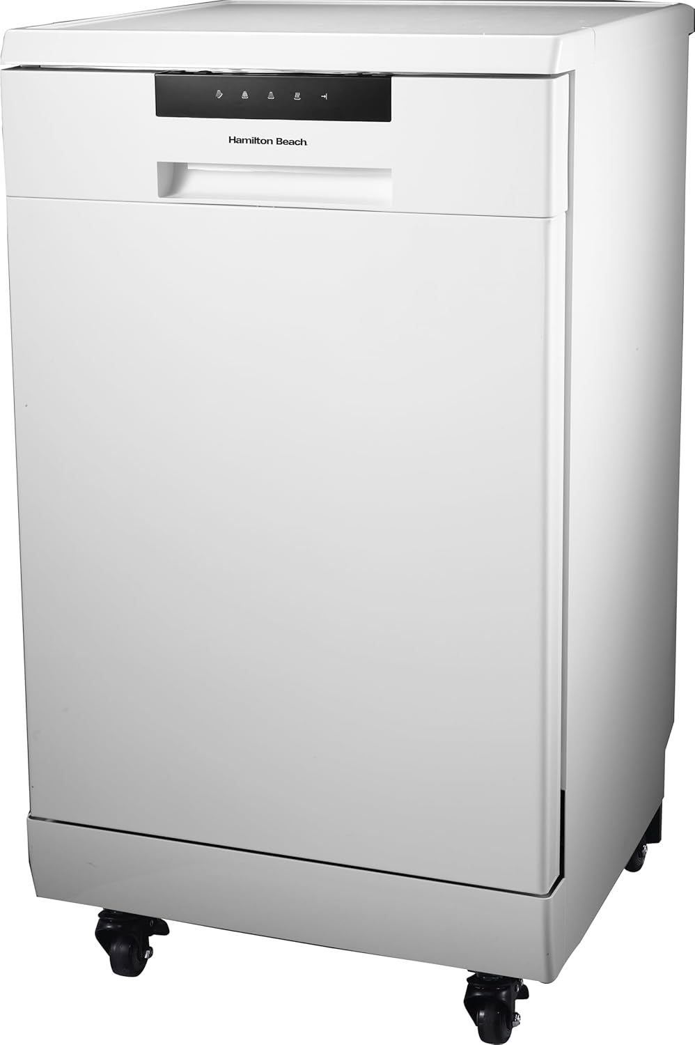 Hamilton Beach 18″ Portable Dishwasher – White | 8‑Place Settings & 3 Wash Cycles
