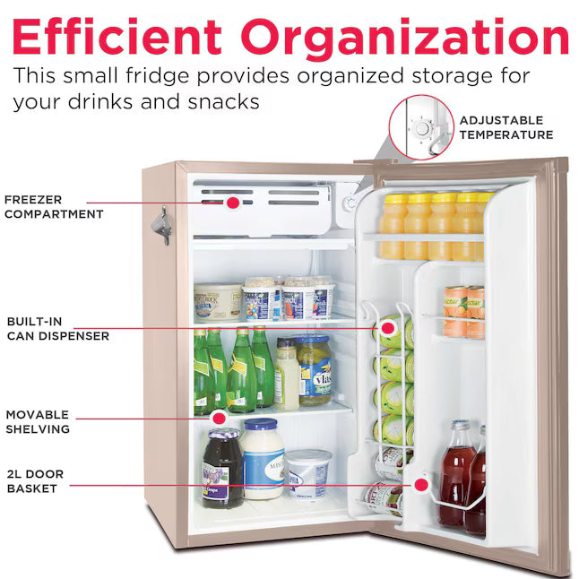 Frigidaire 3.2 Cu. Ft. Mini Fridge with Freezer – Coral