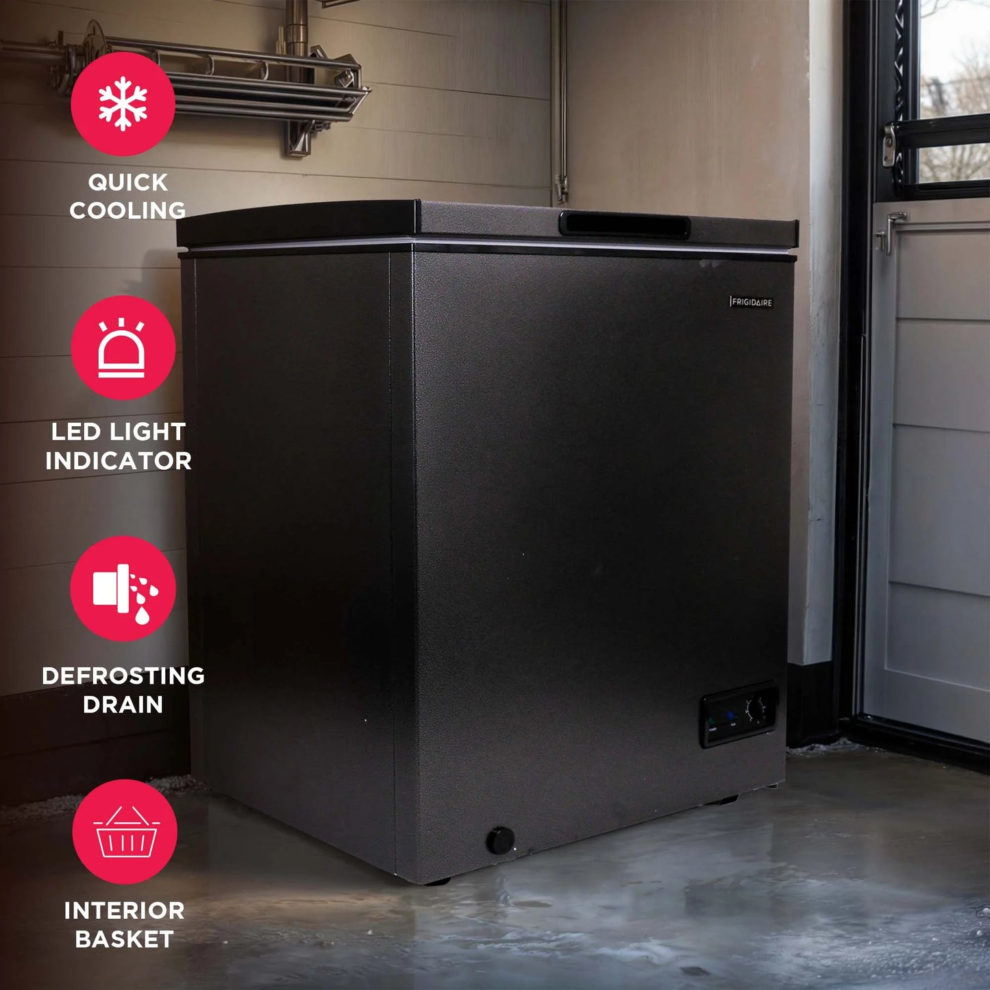 Frigidaire 5.0 Cu. Ft. Chest Freezer – Black Granite Finish