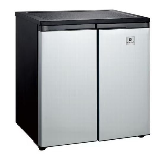 ARCTIC CHEF 5.5 Cu. Ft. Side-by-Side Refrigerator & Freezer – Stainless Steel, Adjustable Shelves