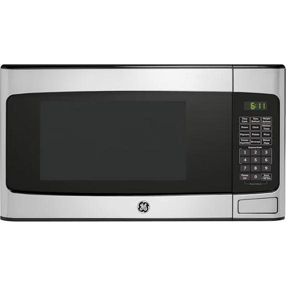 GE 1.1 Cu. Ft. Countertop Microwave Oven – 950 W Stainless Steel | Touch Controls & Turntable